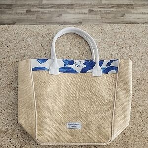 Dolce & Gabbana Beige and Blue Tote Bag
